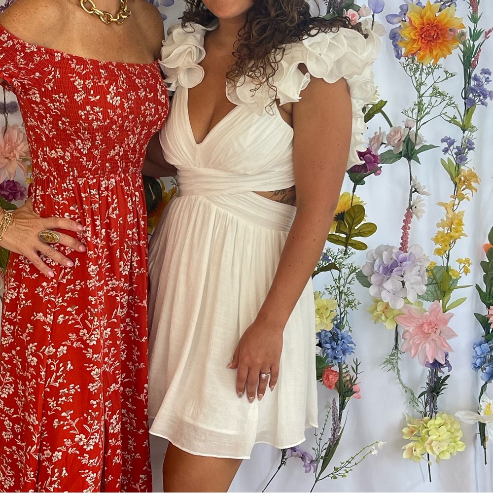 Mac Duggal inspired ruffle dress
